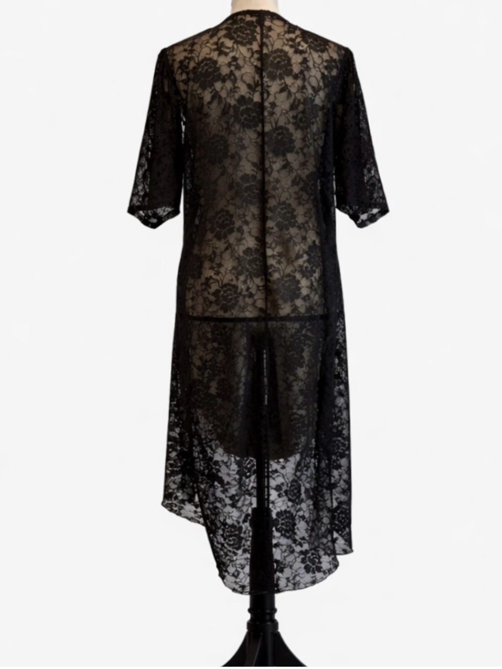 Vintage Y2K black lace kimono xs/small